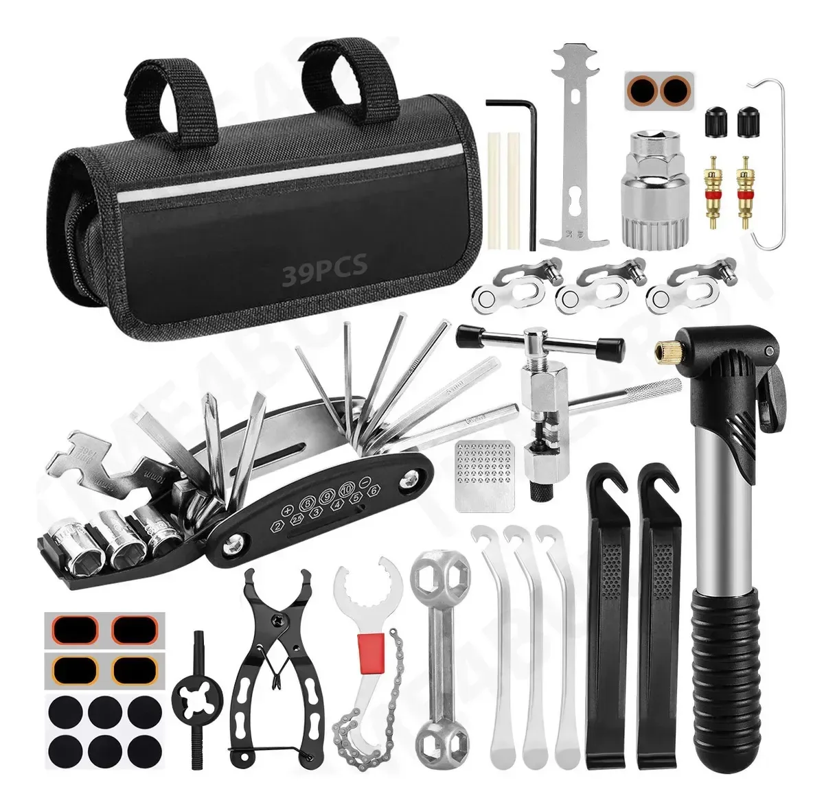 Kits de ferramentas de reparo de várias bicicletas Tuomo 39 unidades