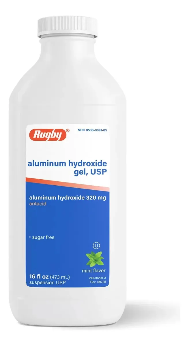 Rugby Gel 320 mg USP, 16 onças, sabor de menta