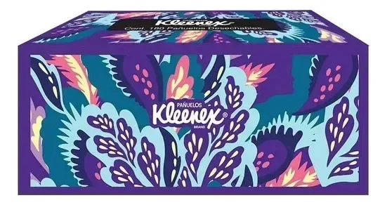 3 peças de lenços descartáveis Kleenex com 180 folhas duplas
