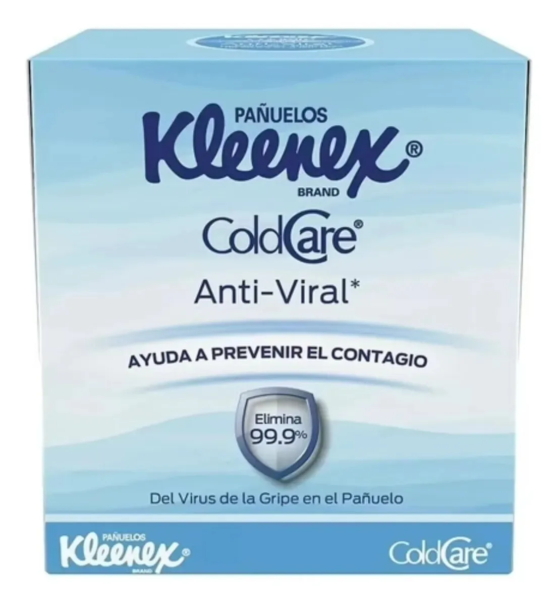 3 peças de lenços antivirais Kleenex Cold Care 80 unidades de água