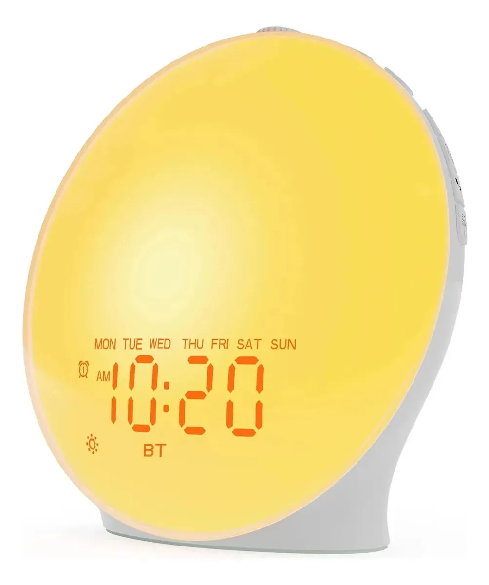 Despertador Sunrise com som branco e Bluetooth
