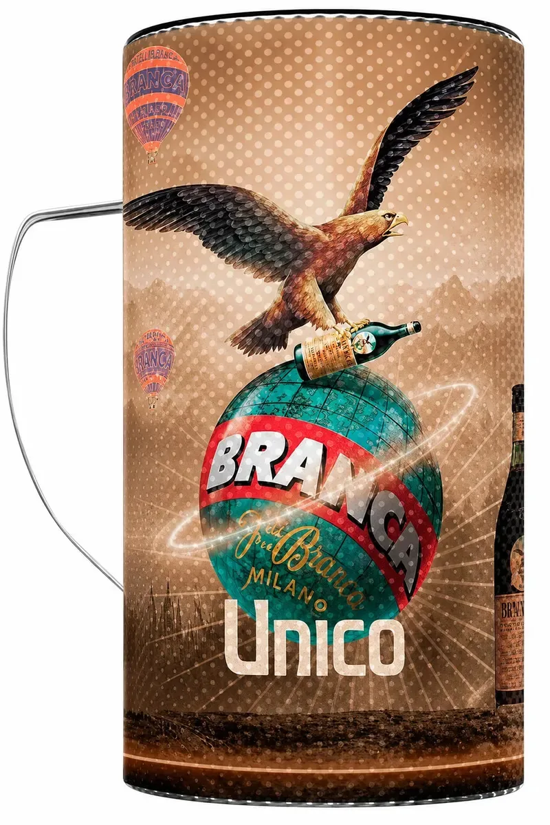 Vaso raspador Guira Fernet White Original Cumbia Guiro - Plotado