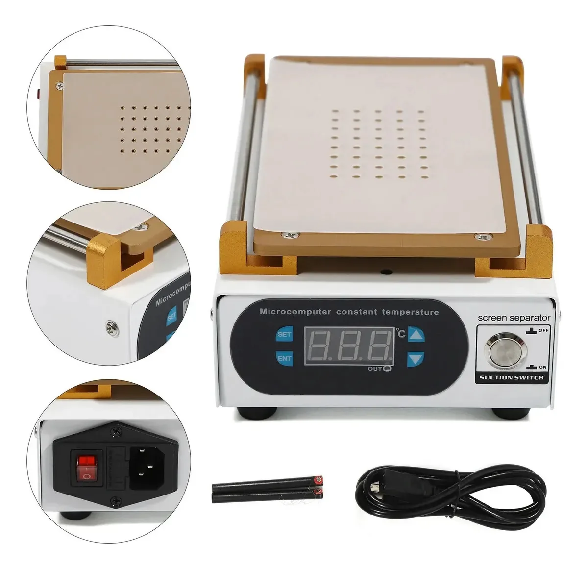 7 Máquina Separadora Touch Sucção Vácuo 899 Lcd 110v/220v Manta De Silicone