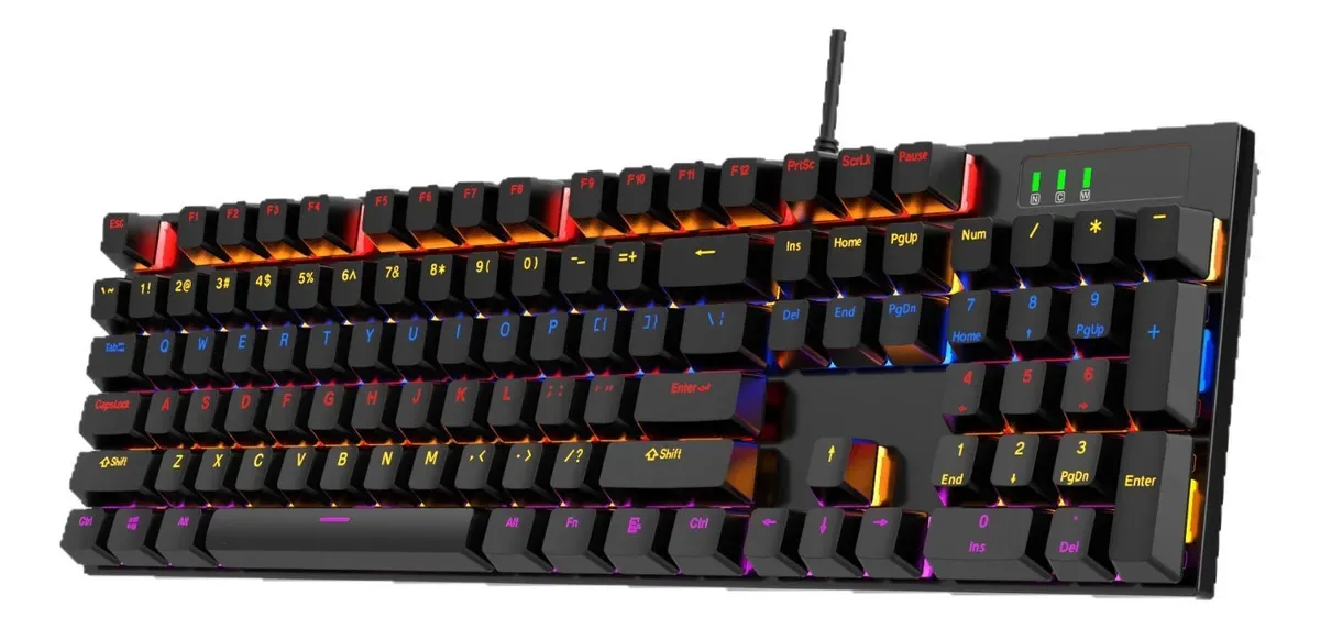Teclado mecânico Blue Axis: 8 tipos de lâmpadas, teclado para jogadores