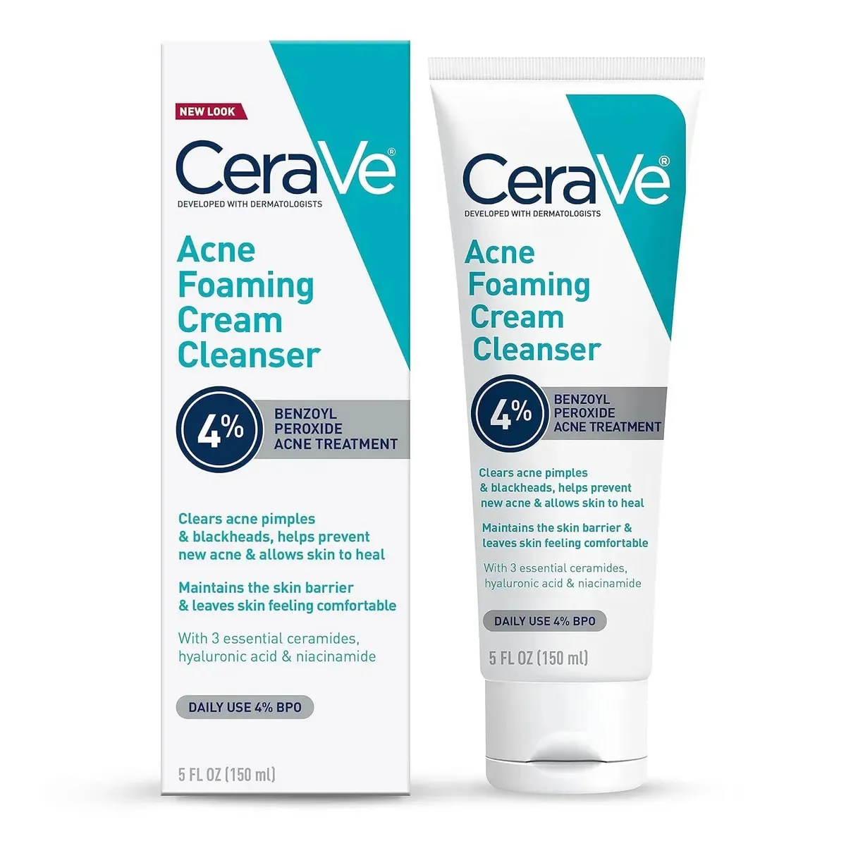 Limpador de espuma Cerave para tratamento facial da acne 150ml