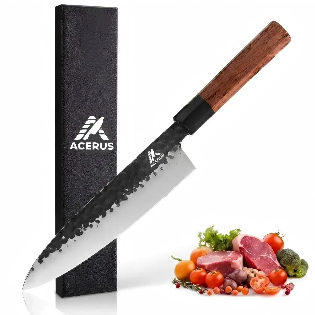ACERUS Cuchillo Chef Japonés Profesional Acero Inoxidable Cuchillo Chef Cocina de Cocina Profesional Ultra Afilado Cuchillo para Cortar Carne Pescado Sushi Multiusos Cocina Premium Faca de cozinha