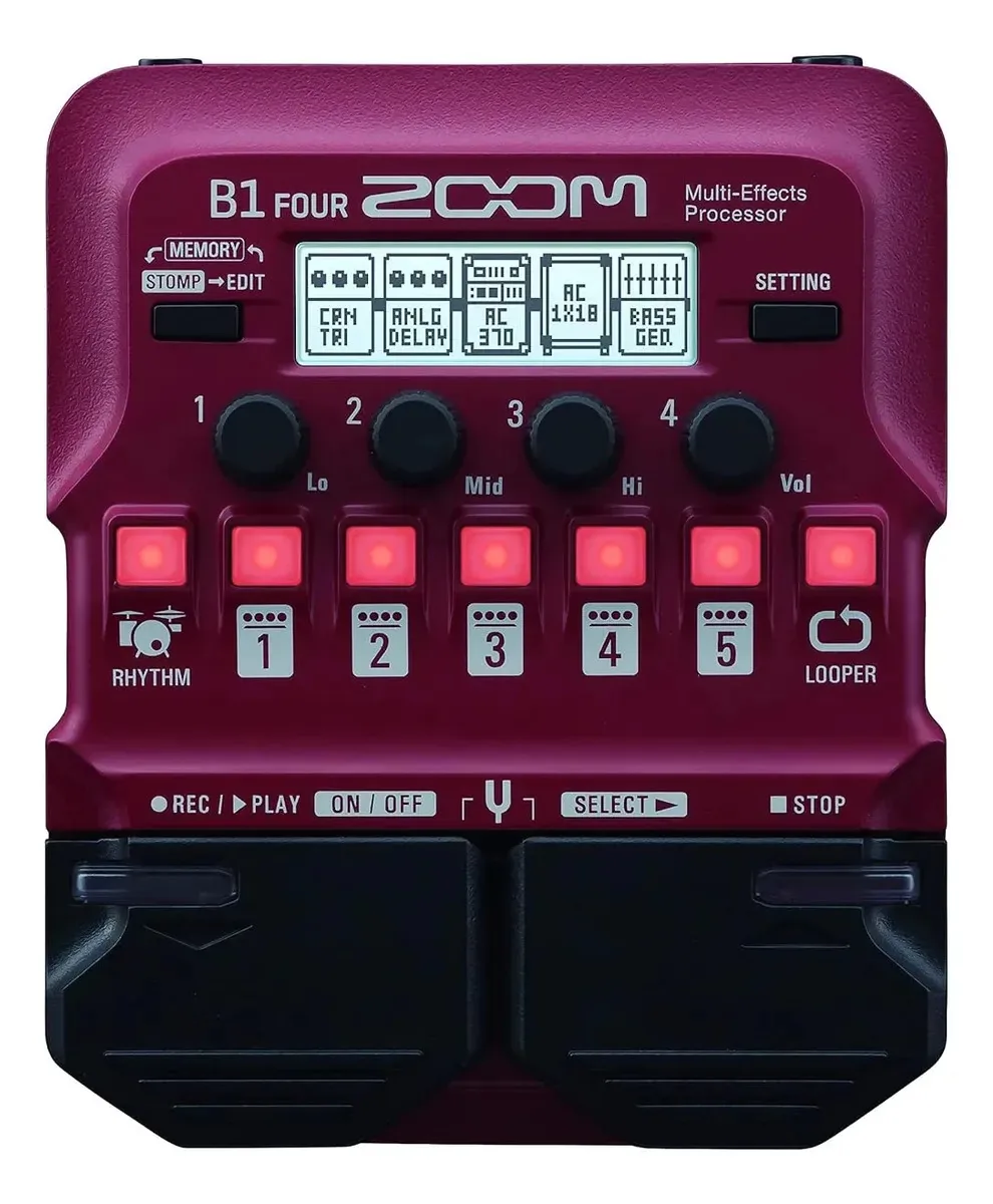 Pedal multi-efeitos para baixo com 65 efeitos e looper