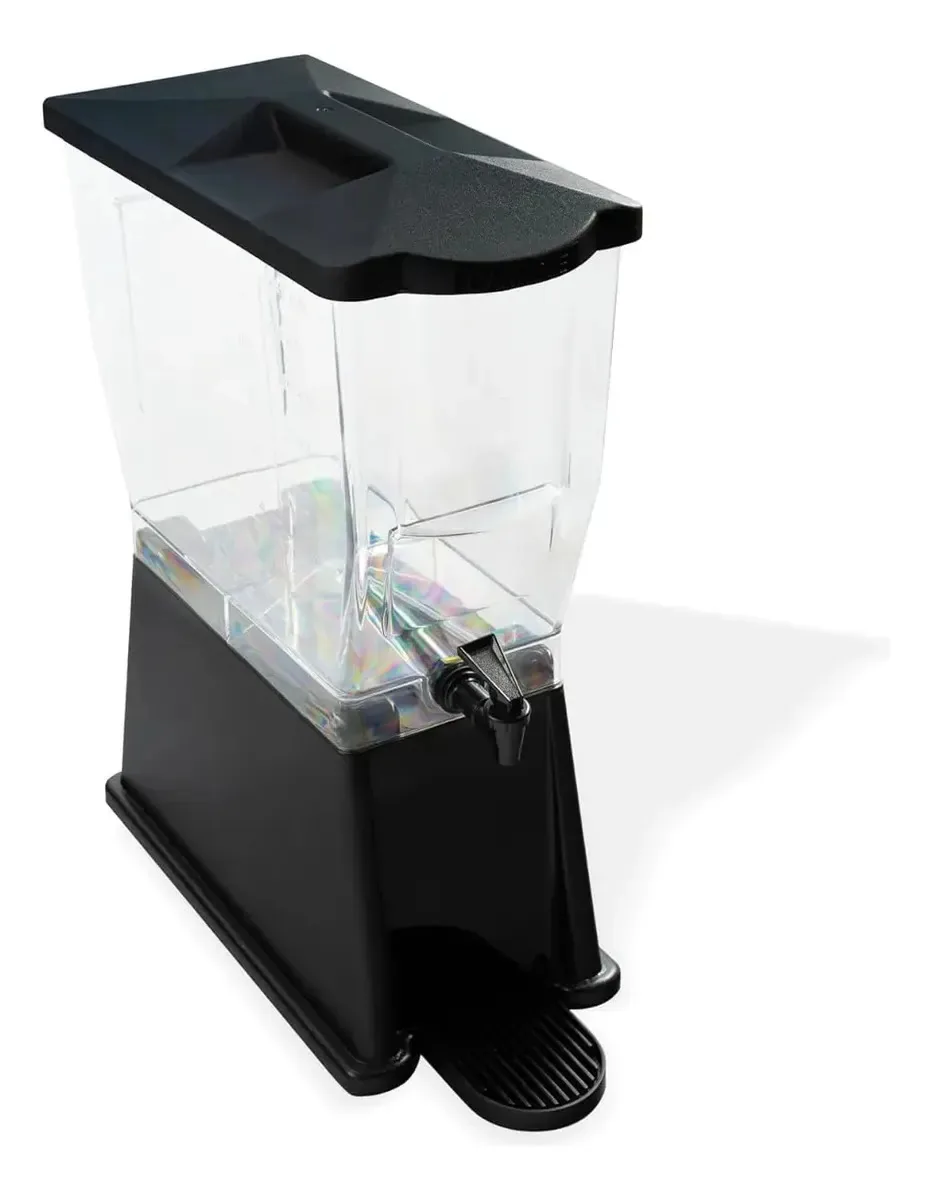 Dispensador de bebidas retangular transparente de 3,5 galões transparente