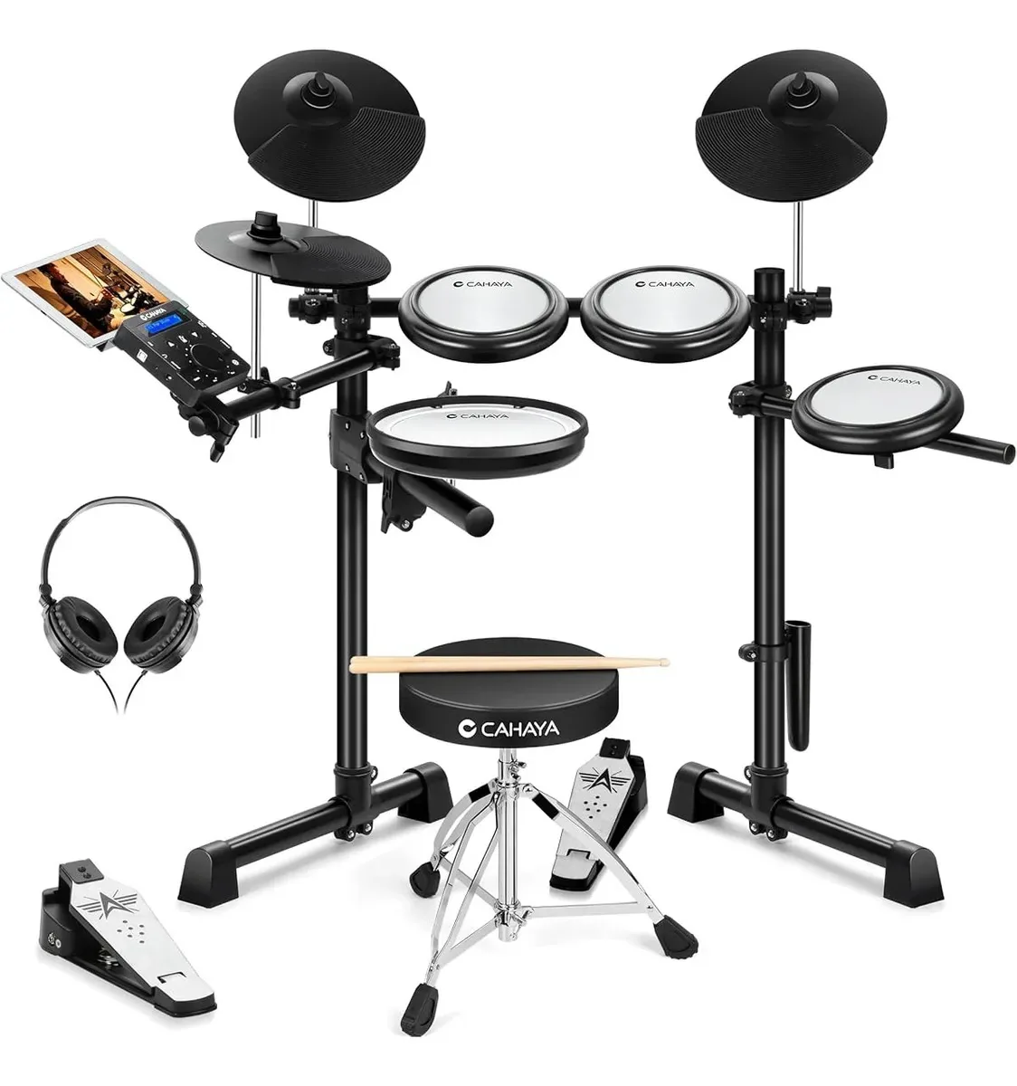 Conjunto de baterias elétricas portáteis prateadas para iniciantes
