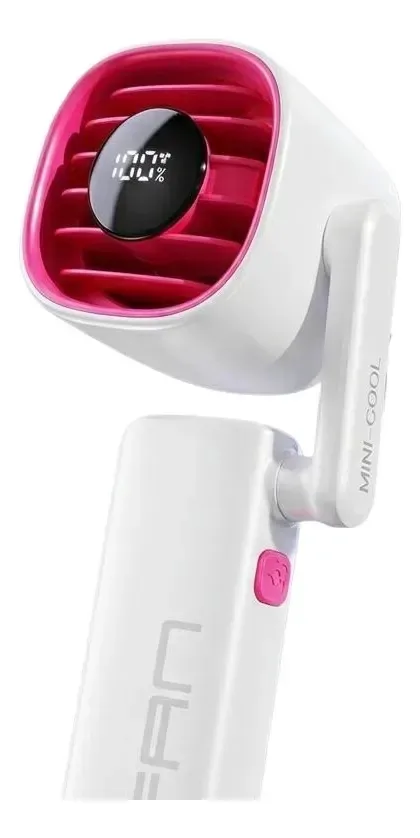 Mini ventilador portátil recarregável USB 2000mah branco