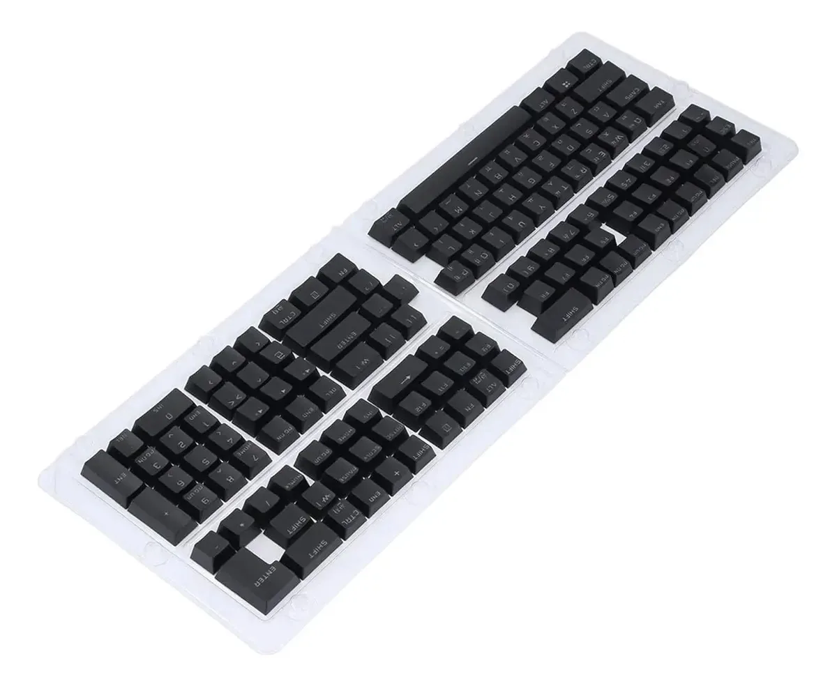 Teclado mecânico personalizável com teclas coreanas 132 coreano preto