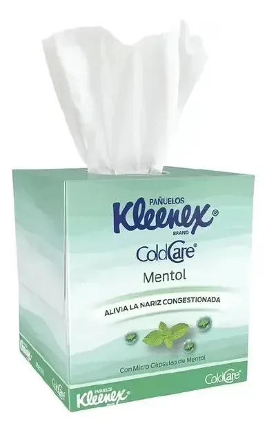 3 peças de lenços descartáveis de mentol Kleenex Cold Care 60 unidades