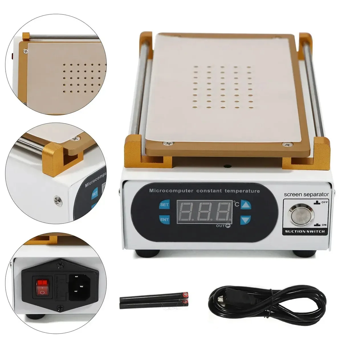 7 Máquina Separadora Touch Sucção Vácuo 899 Lcd 110v/220v Manta De Silicone