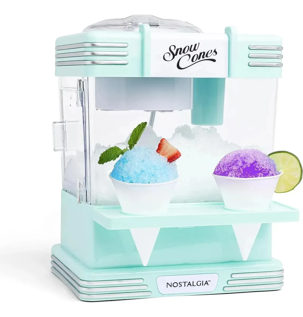 Máquina de raspagem retrô para gelo picado e cones