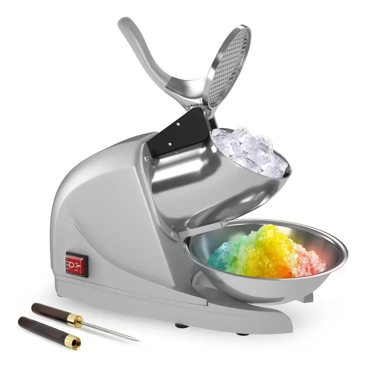 Máquina de barbear elétrica de gelo 380w com 3 lâminas