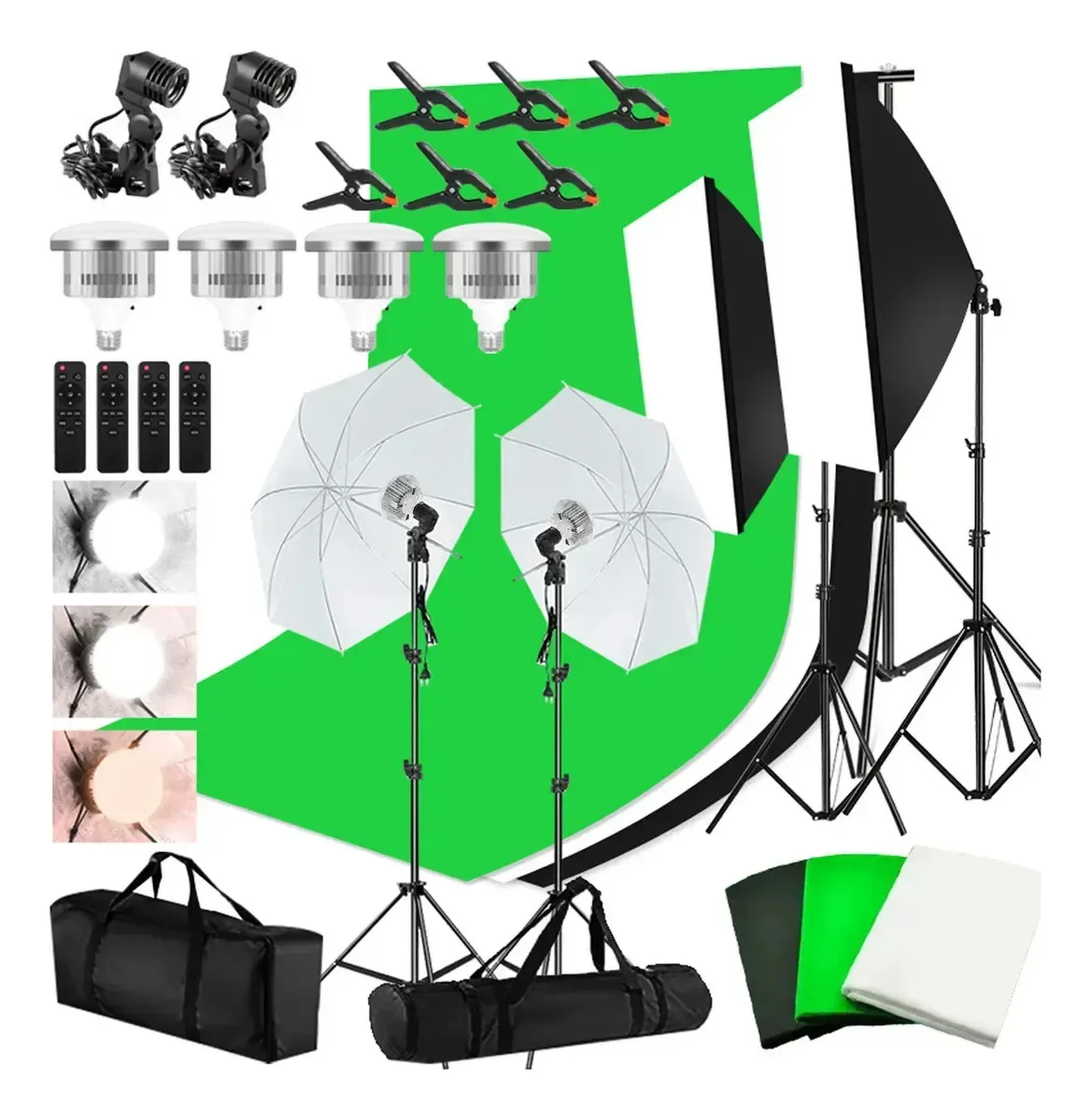 Kit de estúdio fotográfico Softbox