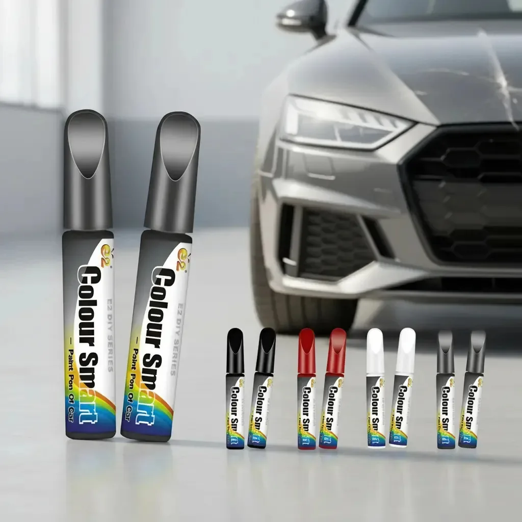 2 peças de caneta de reparo de arranhões para carro, motocicleta, cor cinza