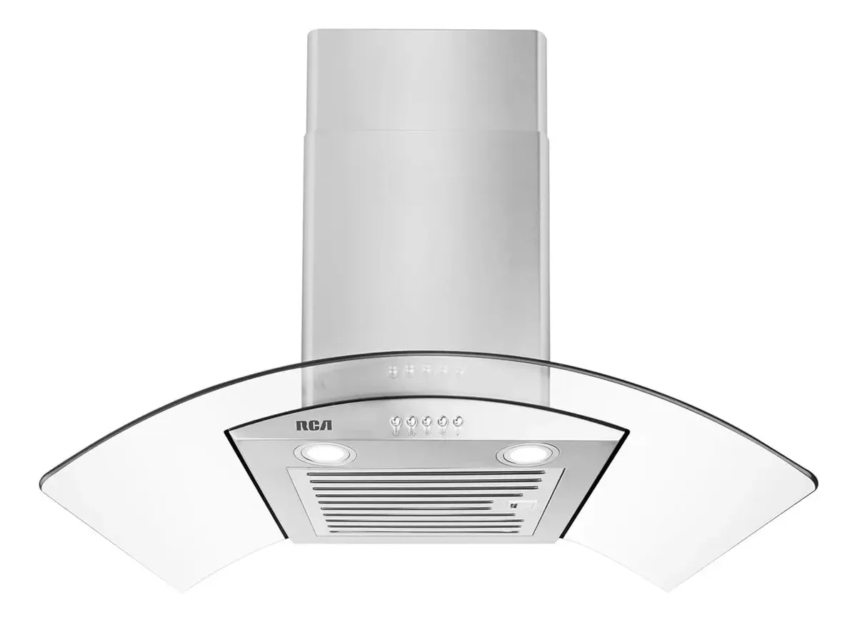 Exaustor de parede com luz LED e filtro lavável prateado