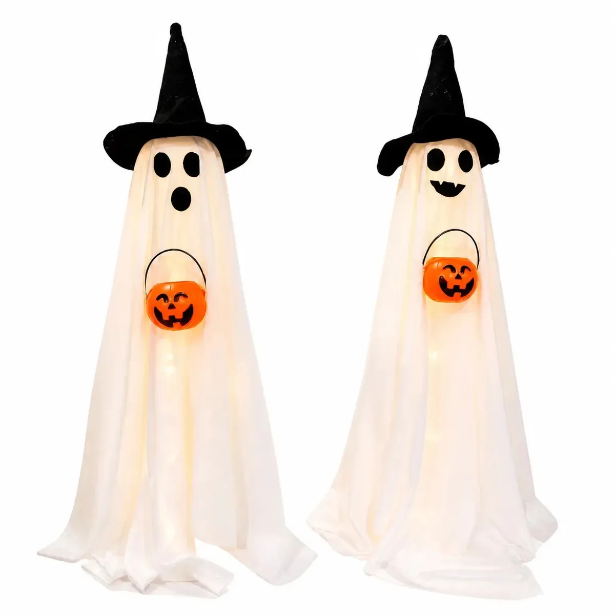 2 decorações com fantasmas para o Halloween