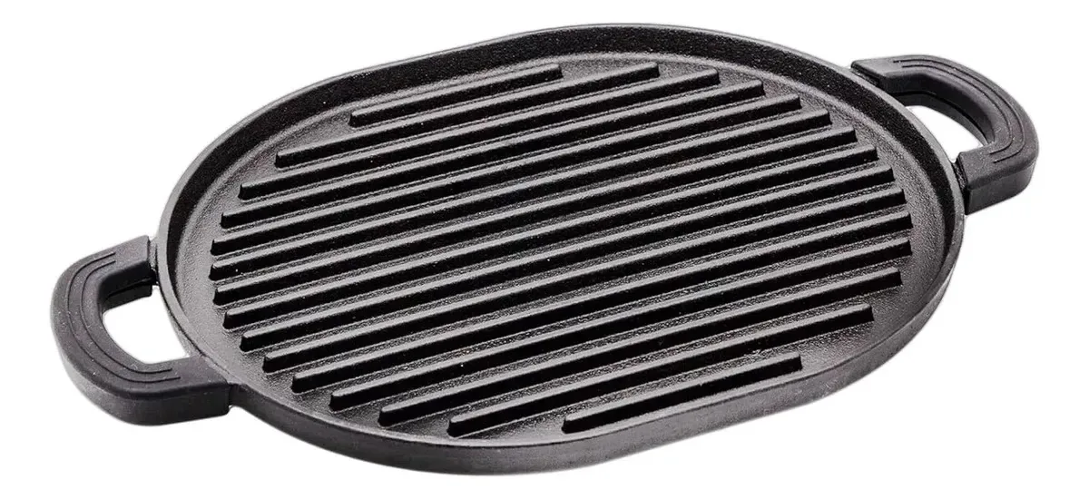 Grelha antiaderente de ferro fundido para cozinha e preto
