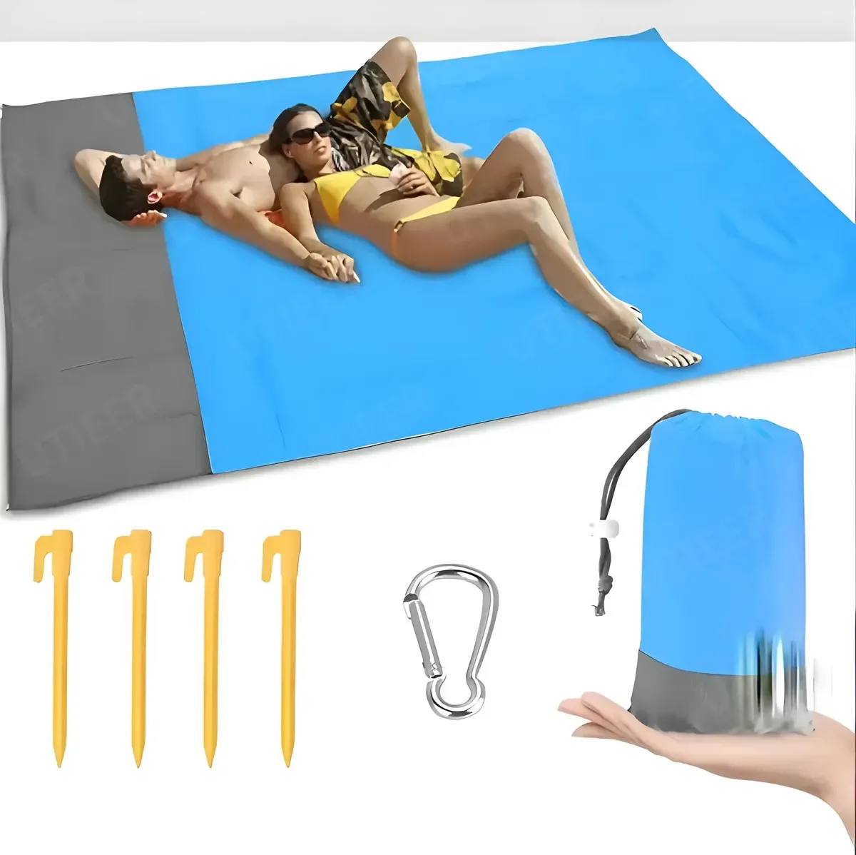 Tapetes de praia de acampamento impermeáveis para piquenique e cobertor portátil