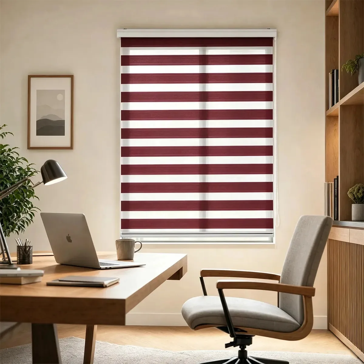 Cortinas Zebra Black Out Cortinas de sala de estar Persianas de enrolar modernas para decoração de casa de 140 x 200 cm, ideais para quarto, cozinha, sala de estar, sala de jantar e escritório
