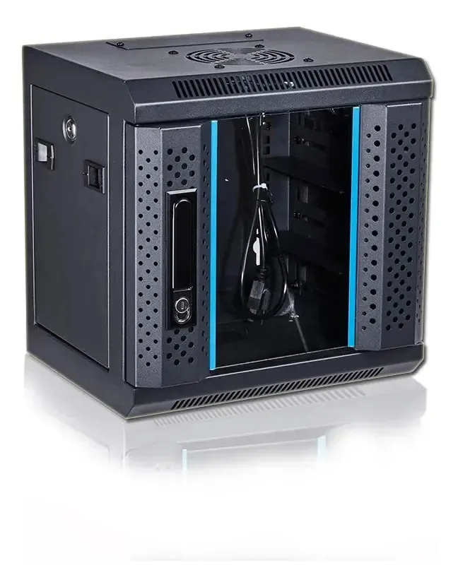 Mini rack Kenuco Soho de 10 polegadas para painéis de patch de 10 polegadas, prateleiras e componentes Soho Active | Ventilador não incluído | Não é para rack de 19 polegadas | 4u