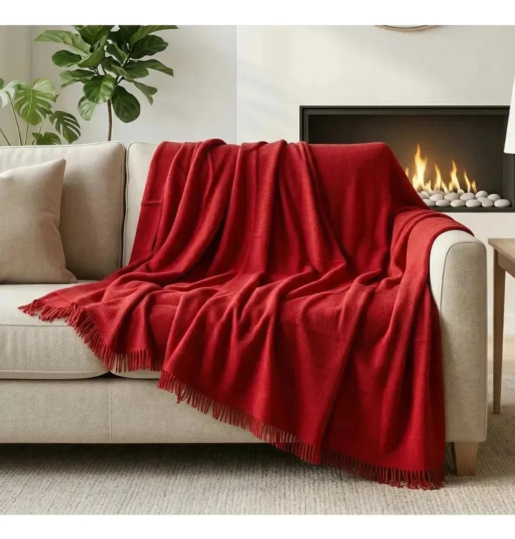 Kit 2 Mantas Para Sofá Lisa Gigante 300x180 Cm Cama Poltrona Kit 2 Mantas Vermelho Lisa