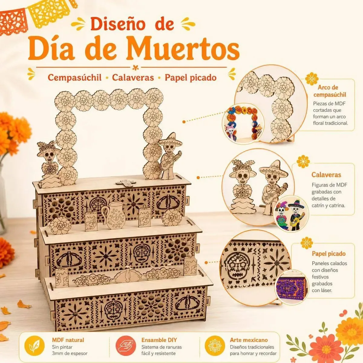Altar de Ofrenda Dia dos Mortos