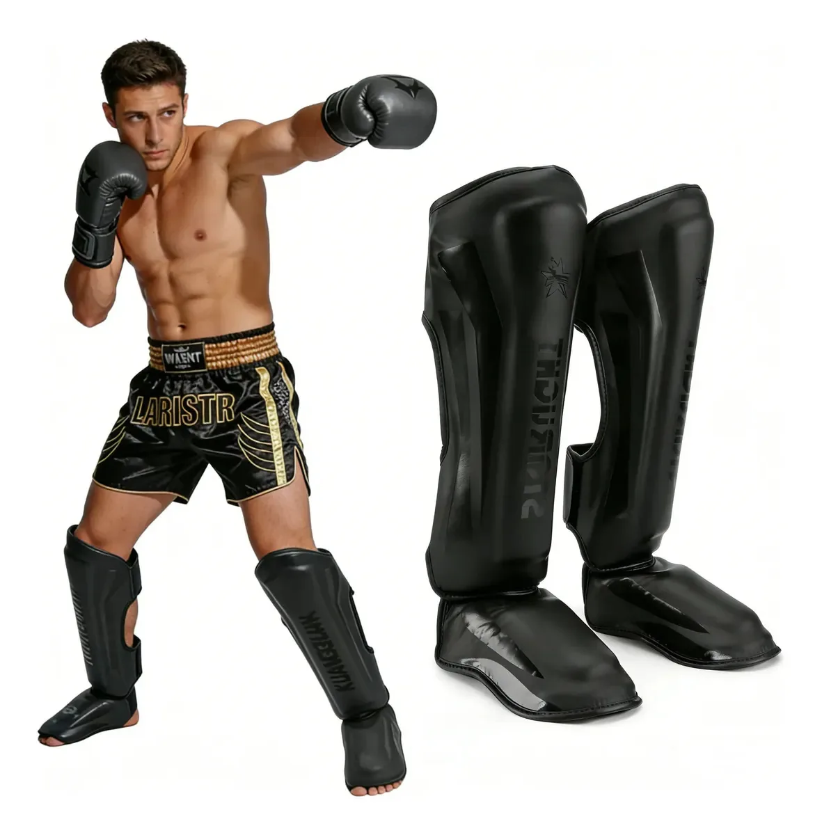 Caneleiras de artes marciais Mma Kick Boxing Muay Thai L