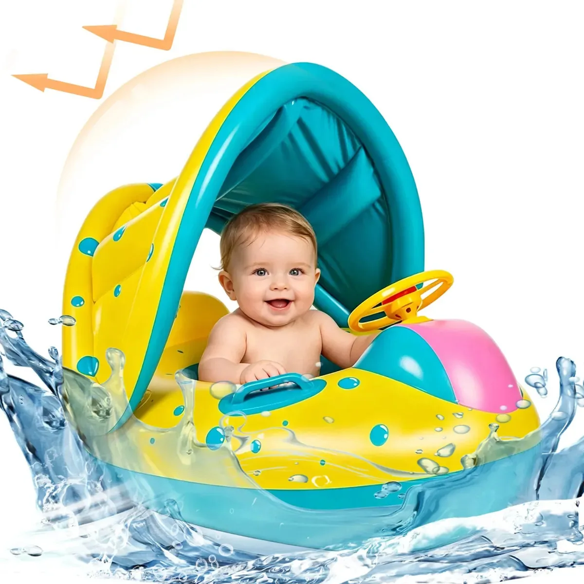 Piscinas flutuantes para bebês Lifesaver com toldo