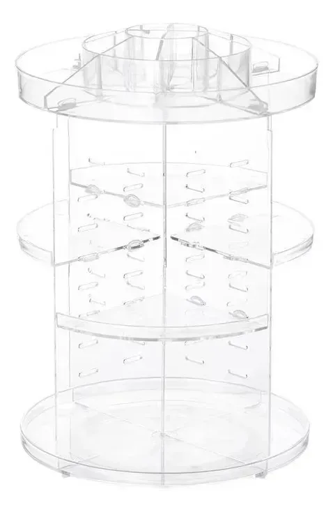Organizador de maquiagem/organizador de acrílico Porta-pincéis branco