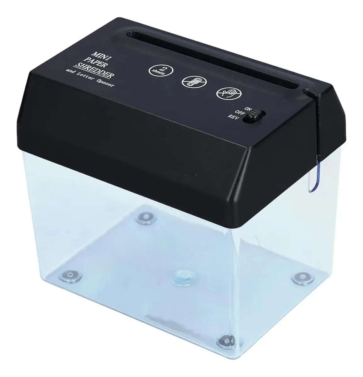 Mini triturador de papel elétrico portátil para escritório preto