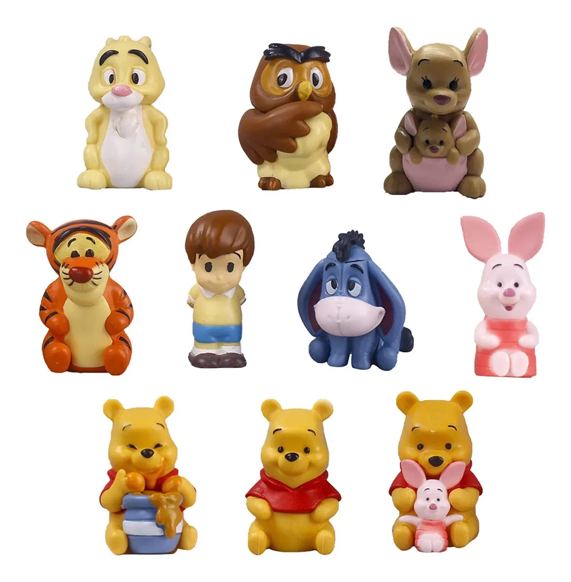 Conjunto de bonecos de PVC Winnie Pooh Domokala, conjunto de 10 minifiguras Rammstein Halo Figures