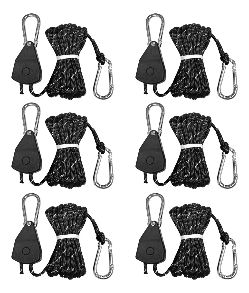 Cintas De Amarração Com Catraca Kokkoya 12 Pés Com Corda Ref Cor Preto