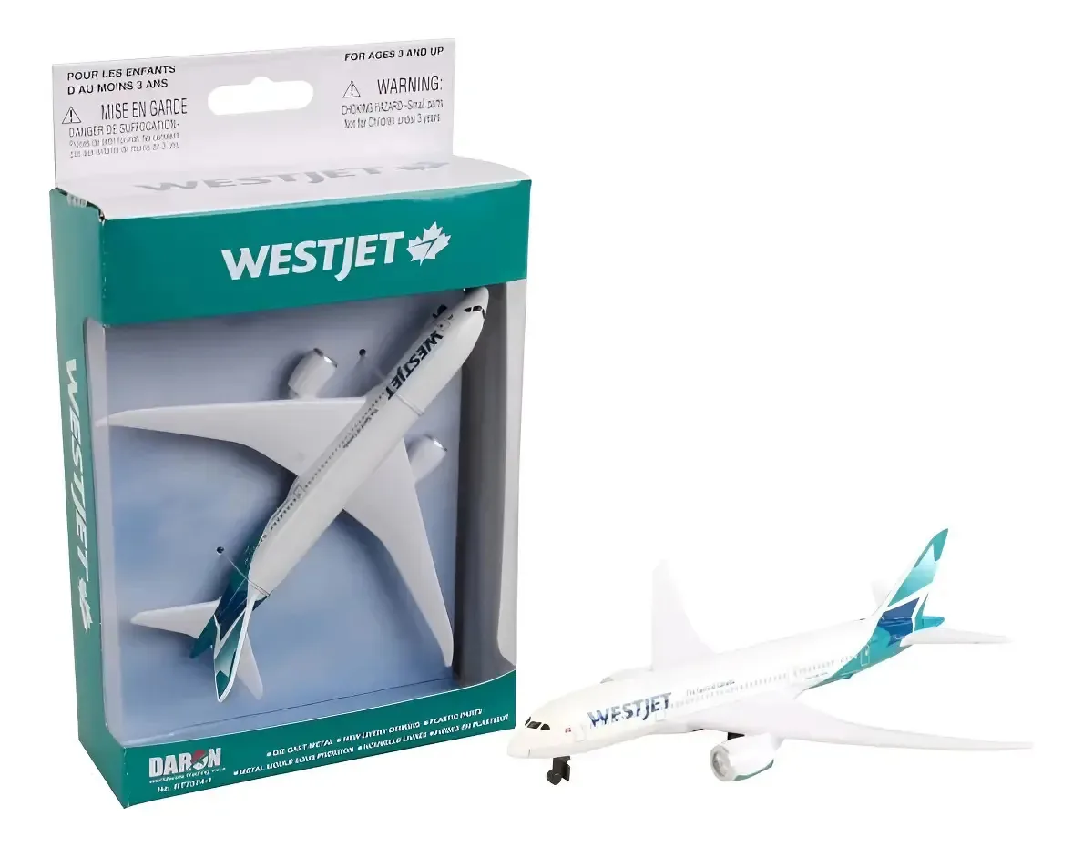 Avião Westjet em escala branca