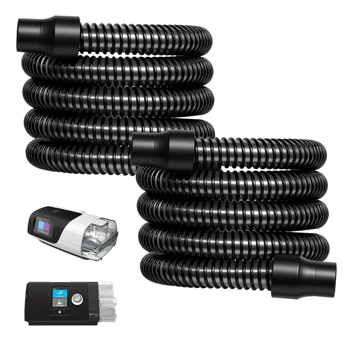Pacote universal de mangueiras Cpap com 2 mangueiras flexíveis