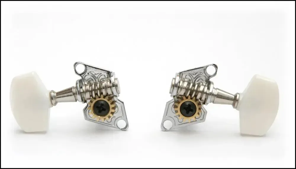 Peças de guitarra Cigar Box: sintonizadores Cbg de 3 cordas. Blanco