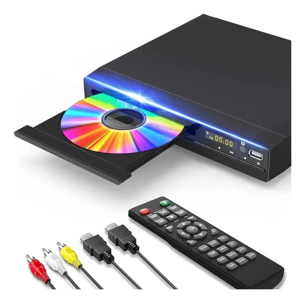 Leitor de DVD Leitor de DVD multimídia para TV Mp3 preto