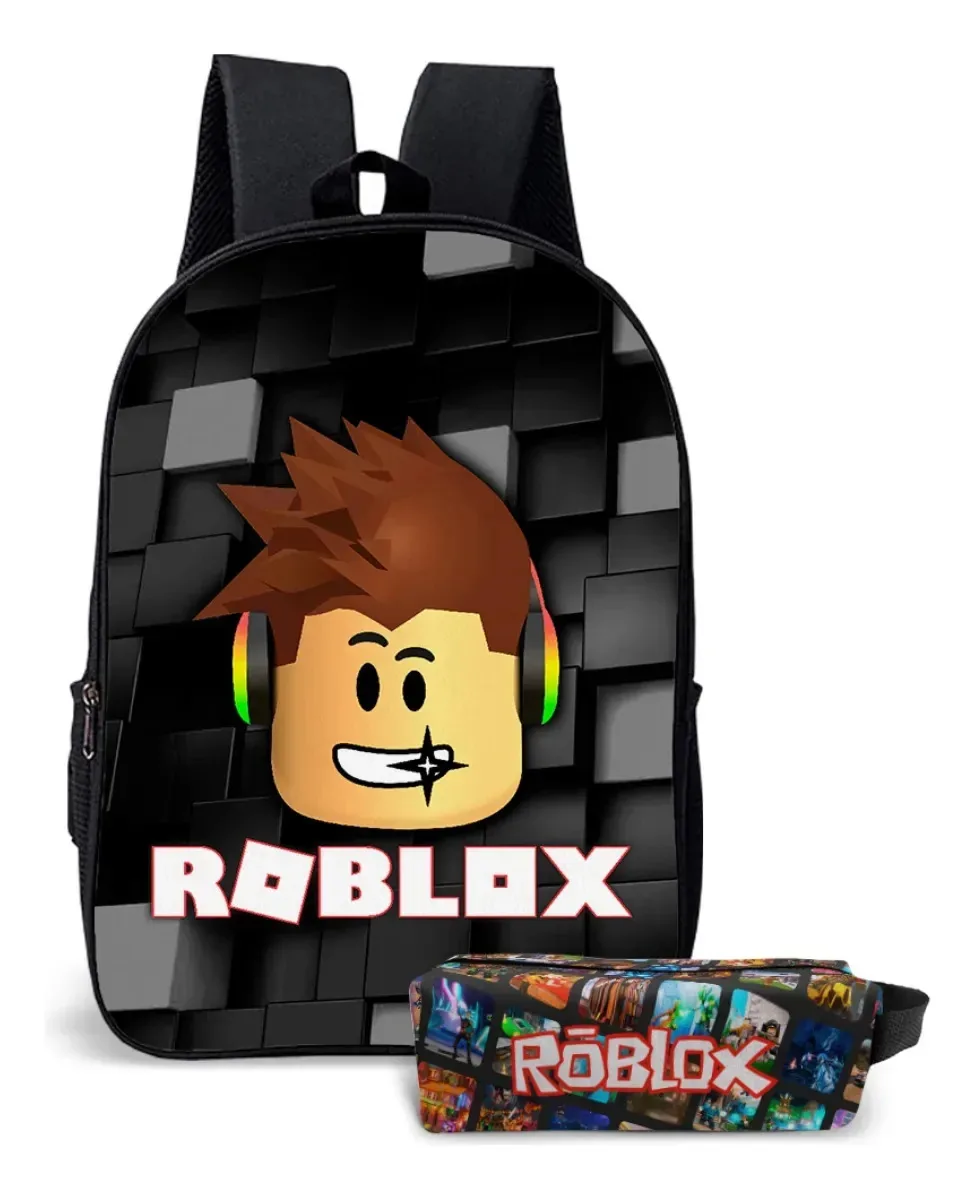 Kit Infantil De Mochilas Estojo Escolares Juvenil Blox Game Roblox 2