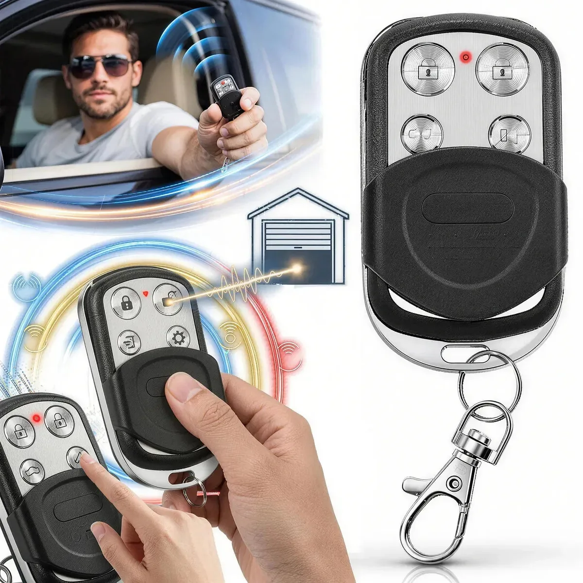 Portas automáticas de controle de portão elétrico 315/330/433 MHz, adequadas para portas de garagem domésticas, portas elétricas, alarmes de carros elétricos, etc.