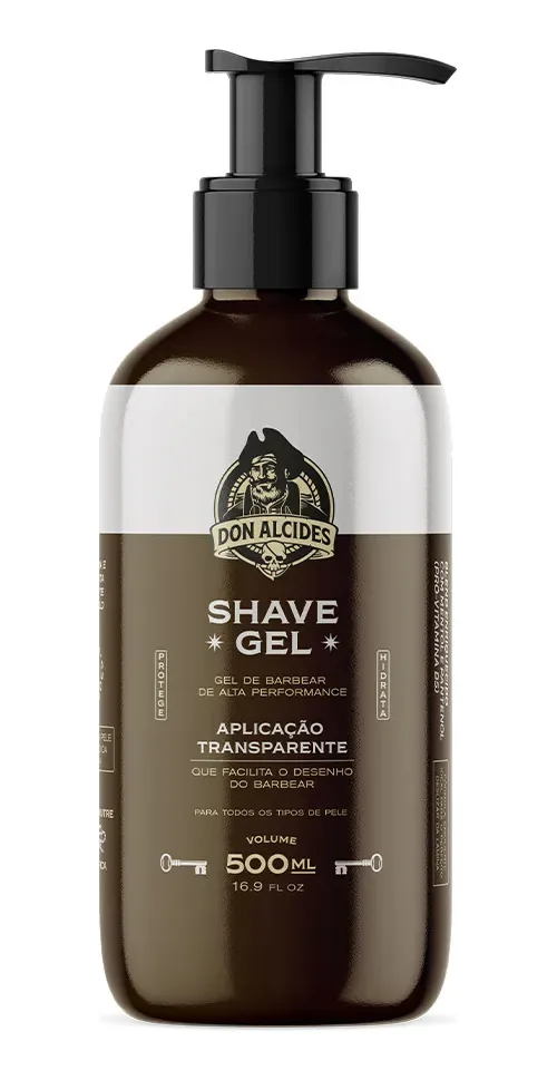 Shave Gel De Barbear 500ml Bancada Barbearia Don Alcides