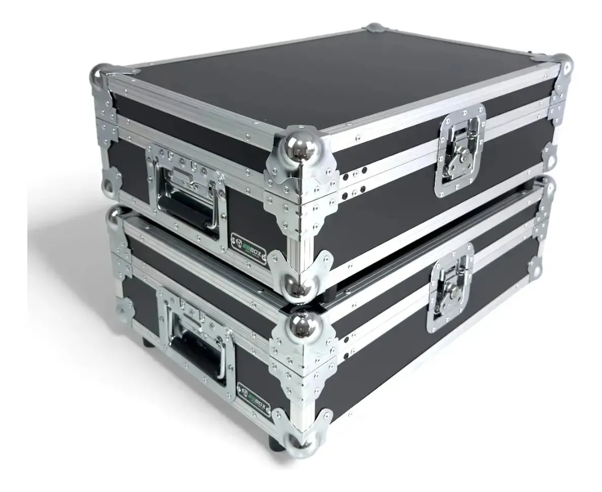 Hard Cases (par) Alphatheta Cdj 3000x - Bravo Cromo Prateado