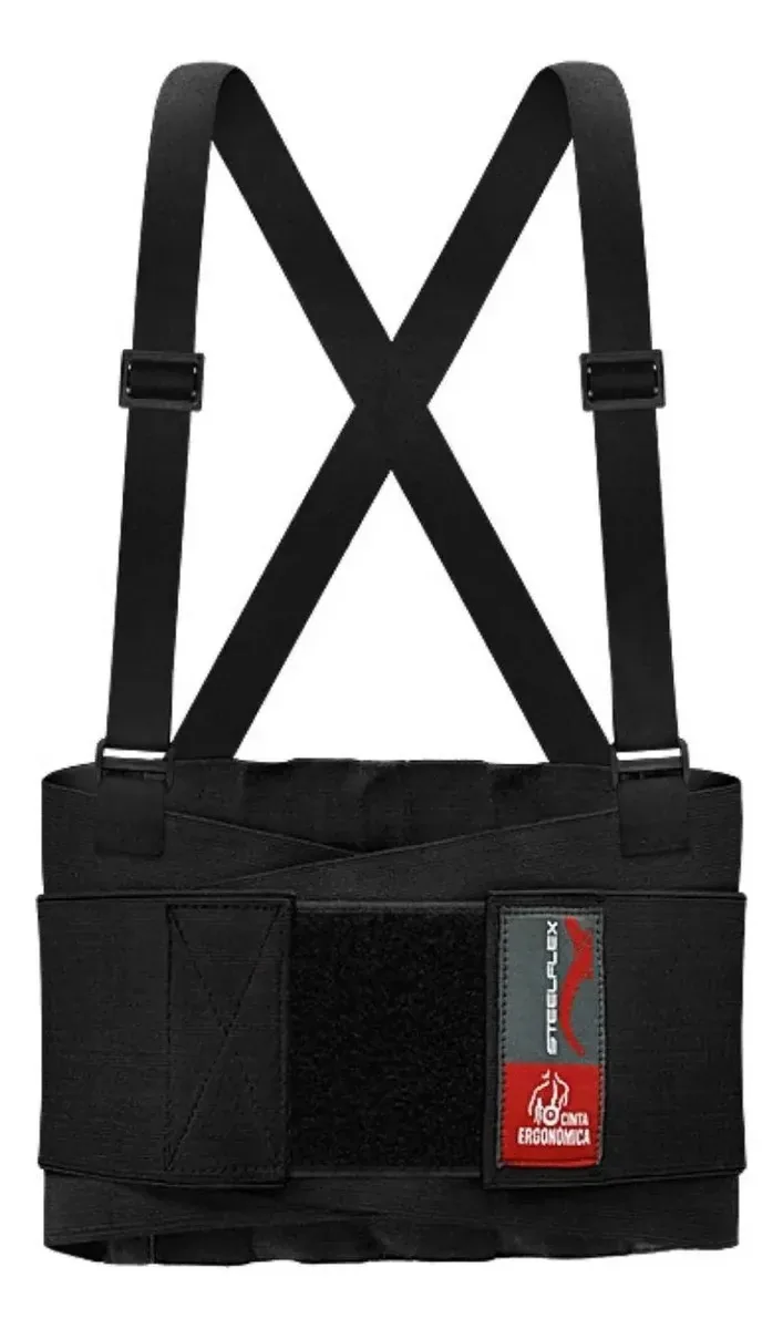 Cinta Ergonômica - Steelflex - Preta Tamanho Xxg