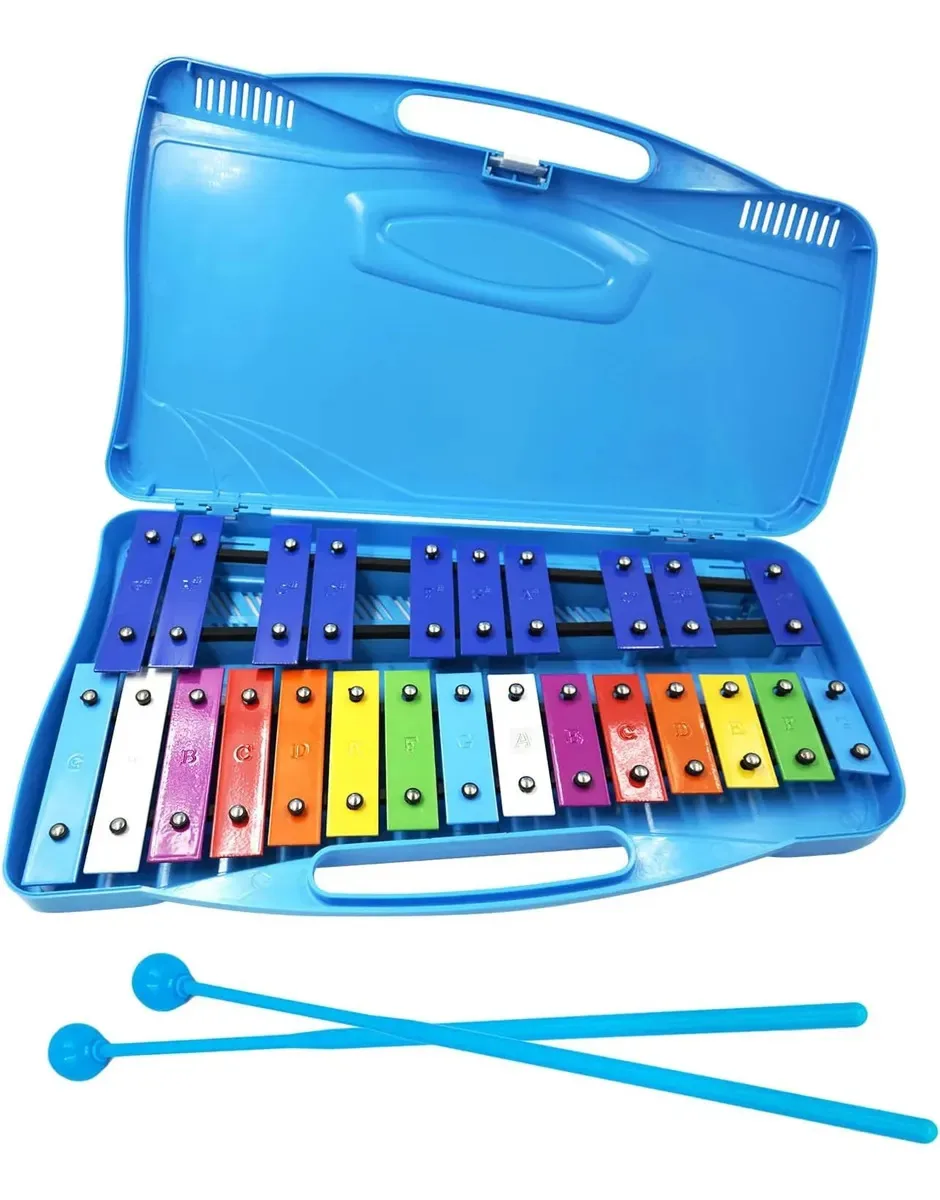 Xilofone musical profissional de alumínio de 25 notas para Ni Blue