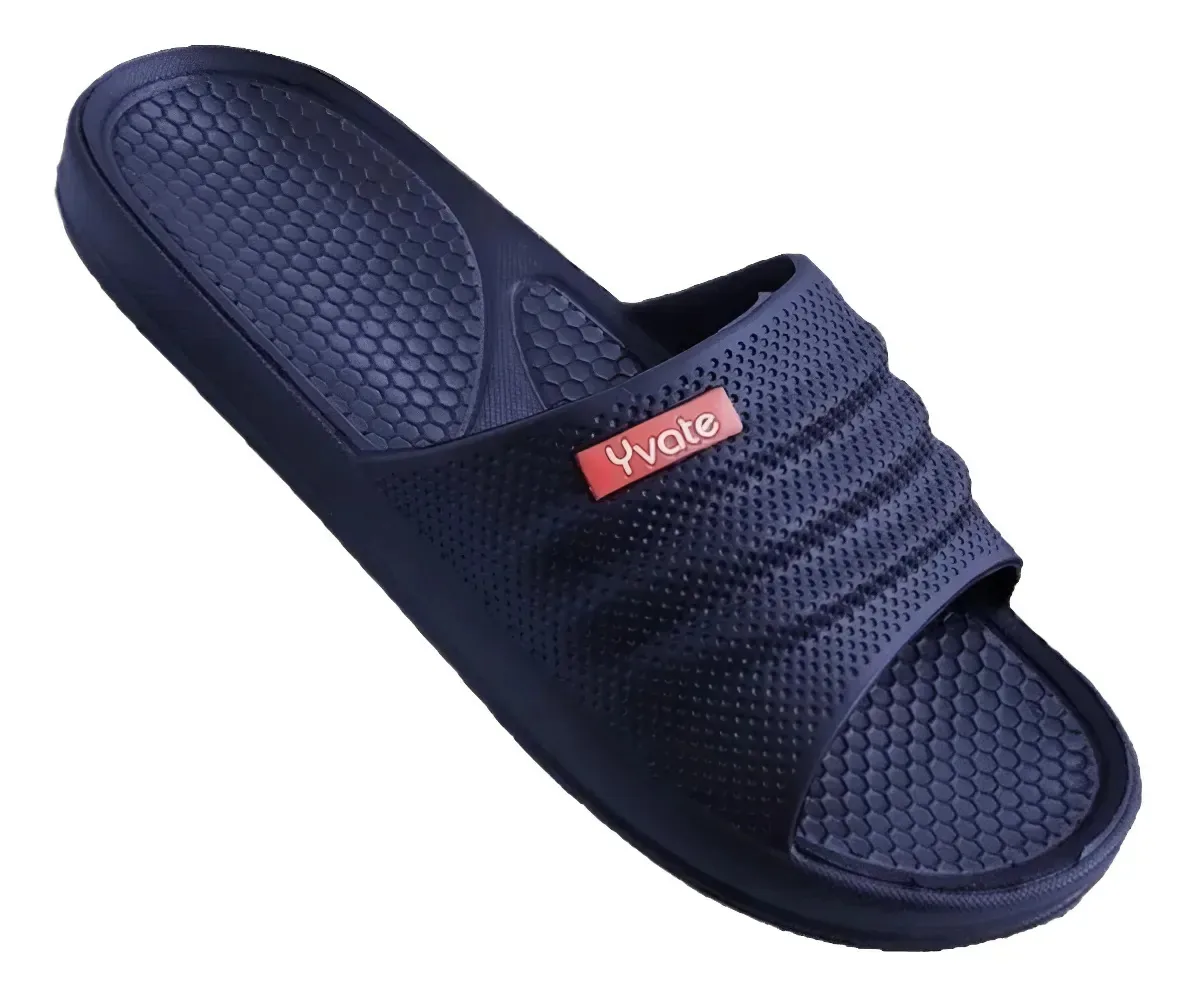 Chinelos Yvate Leve Nuvem Massageador Unissex Slide-on Cor Azul-marinho Tamanho 36