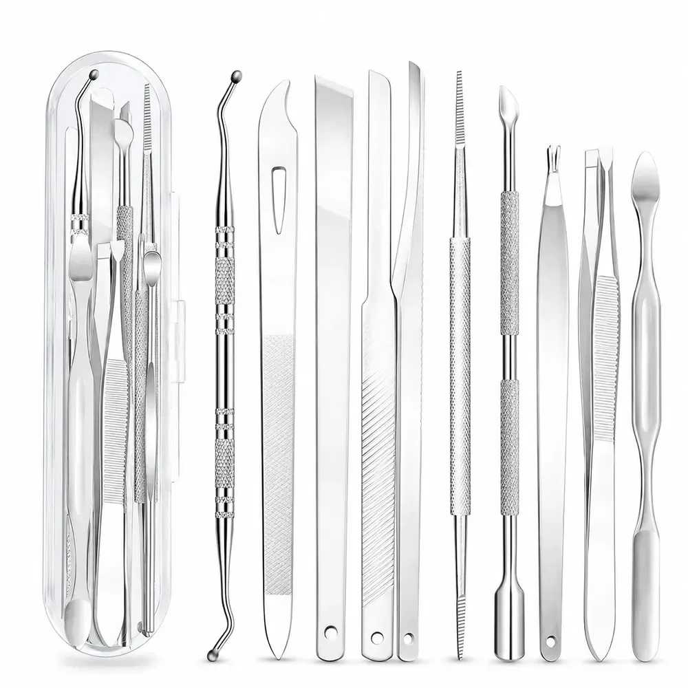Conjunto Gievuleo de 10 peças para manicure e pedicure, pés, mãos, cortes de unhas
