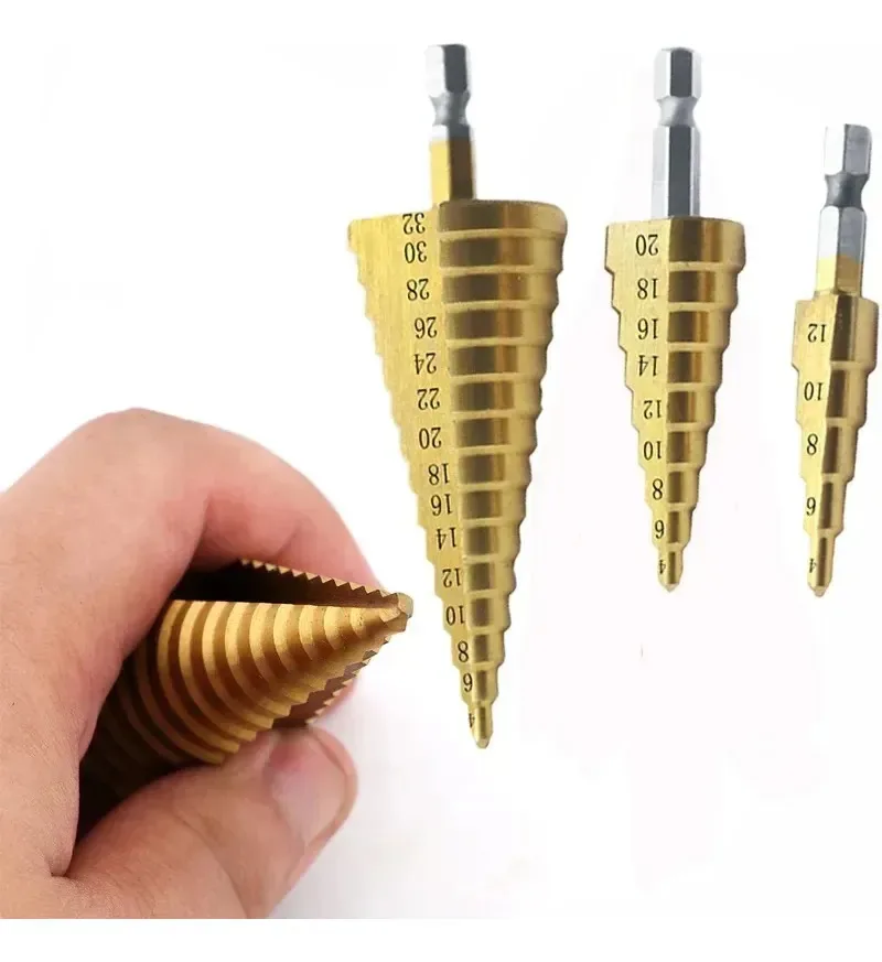 Conjunto de perfuração de núcleo hexagonal revestido de titânio