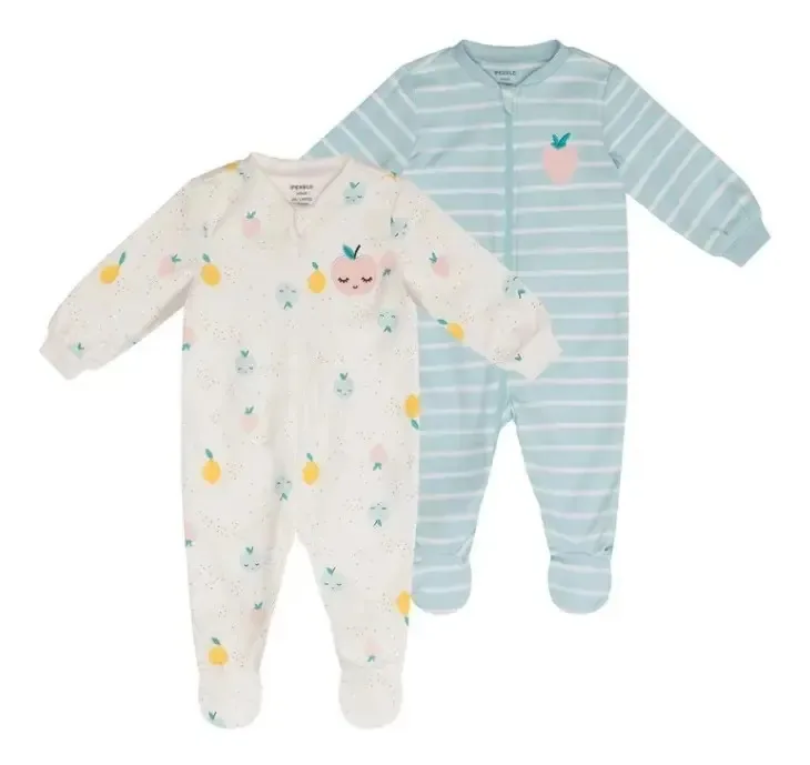 Macacão de duas peças para meninas. Branco 3 meses