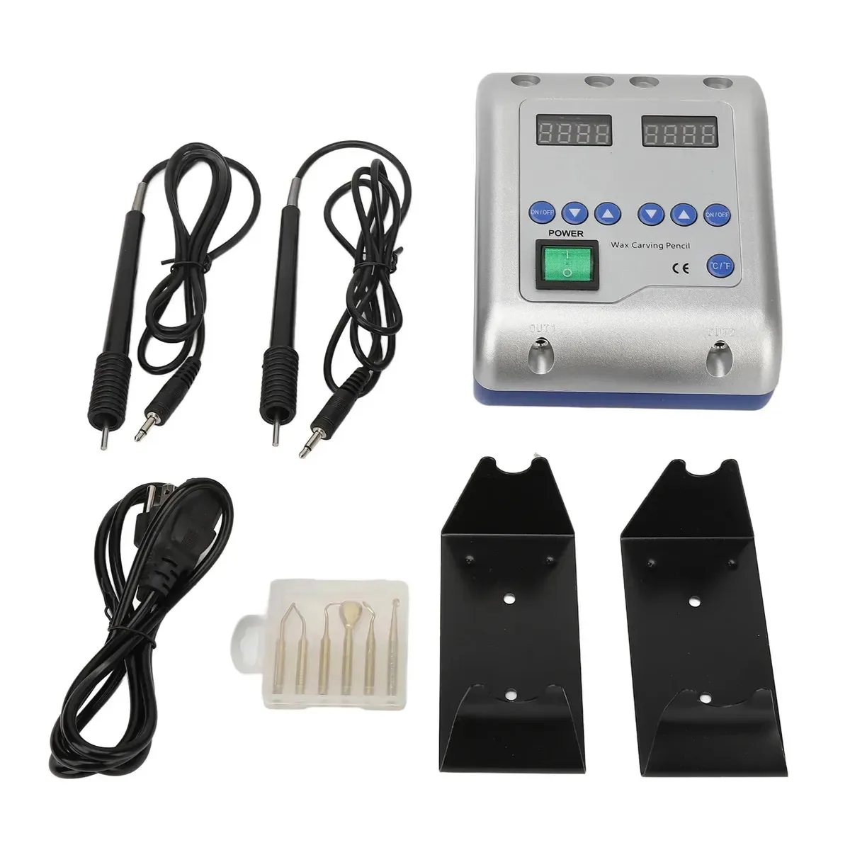 Depilador elétrico de laboratório dentário com 6 lápis, depilador elétrico, pirógrafo elétrico, ferramentas elétricas odontológicas, operação simples, cortador de cera elétrico